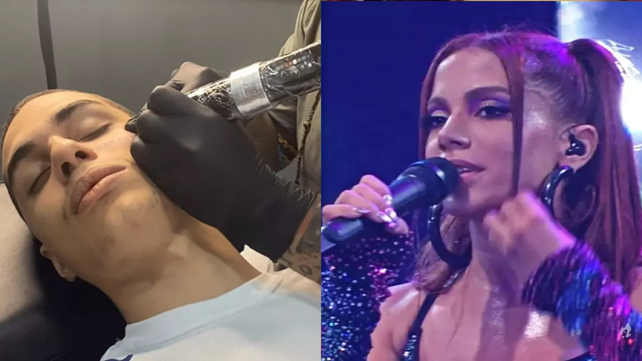 Influenciador tatua frase im0ral no rosto sobre Anitta: “Vai t… Ver mais